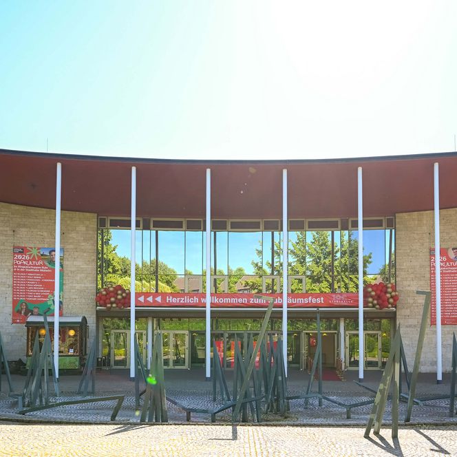 Festlich geschmückt: die Stadthalle Mülheim an der Ruhr